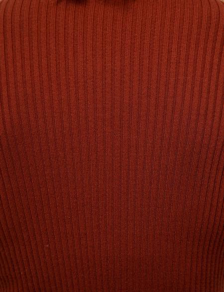 Kiremit Slim Fit Balıkçı Yaka Triko Kazak - 50210396023