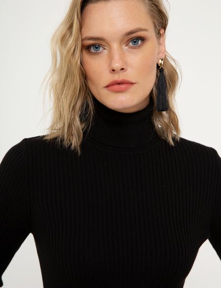 Siyah Slim Fit Kazak - 50210396013