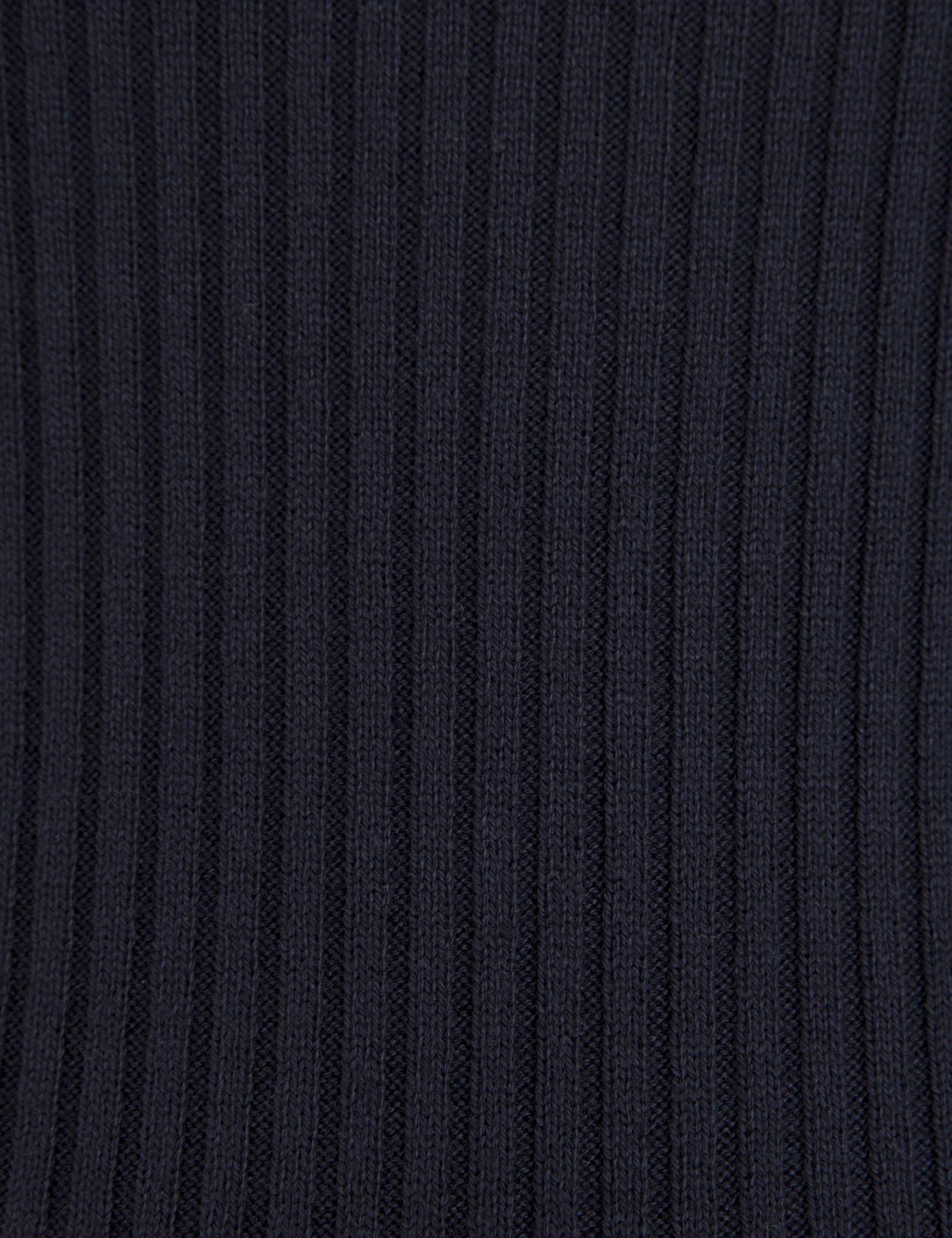 Lacivert Slim Fit Bisiklet Yaka Kazak