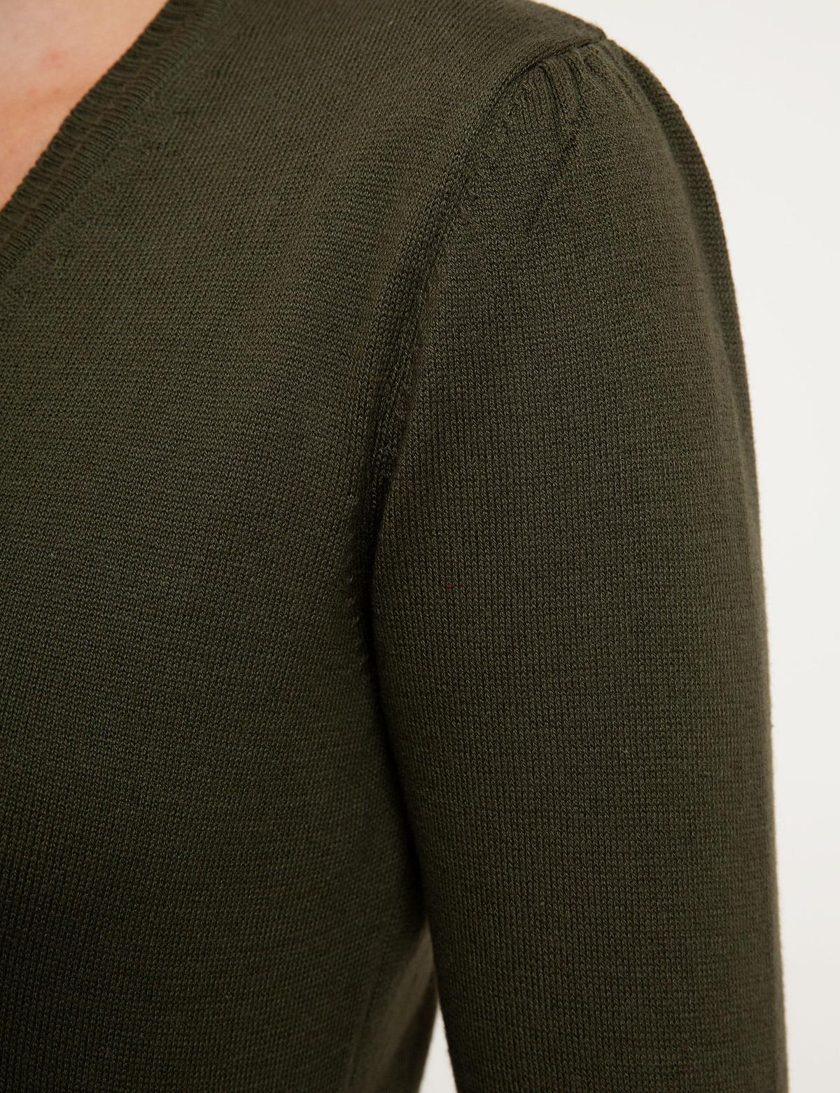 Haki Slim Fit Kazak - 50210425011