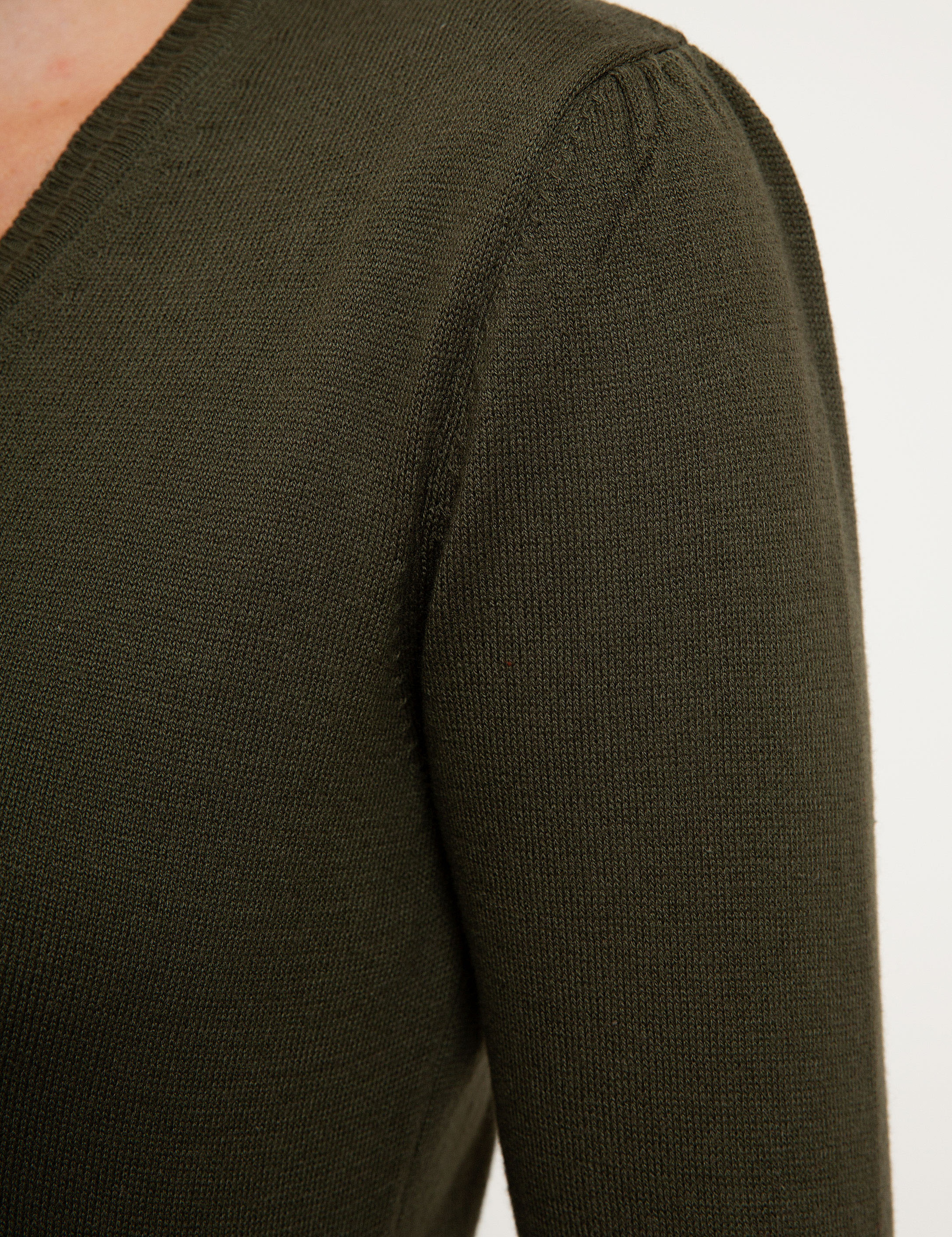 Haki Slim Fit Kazak - Image 6