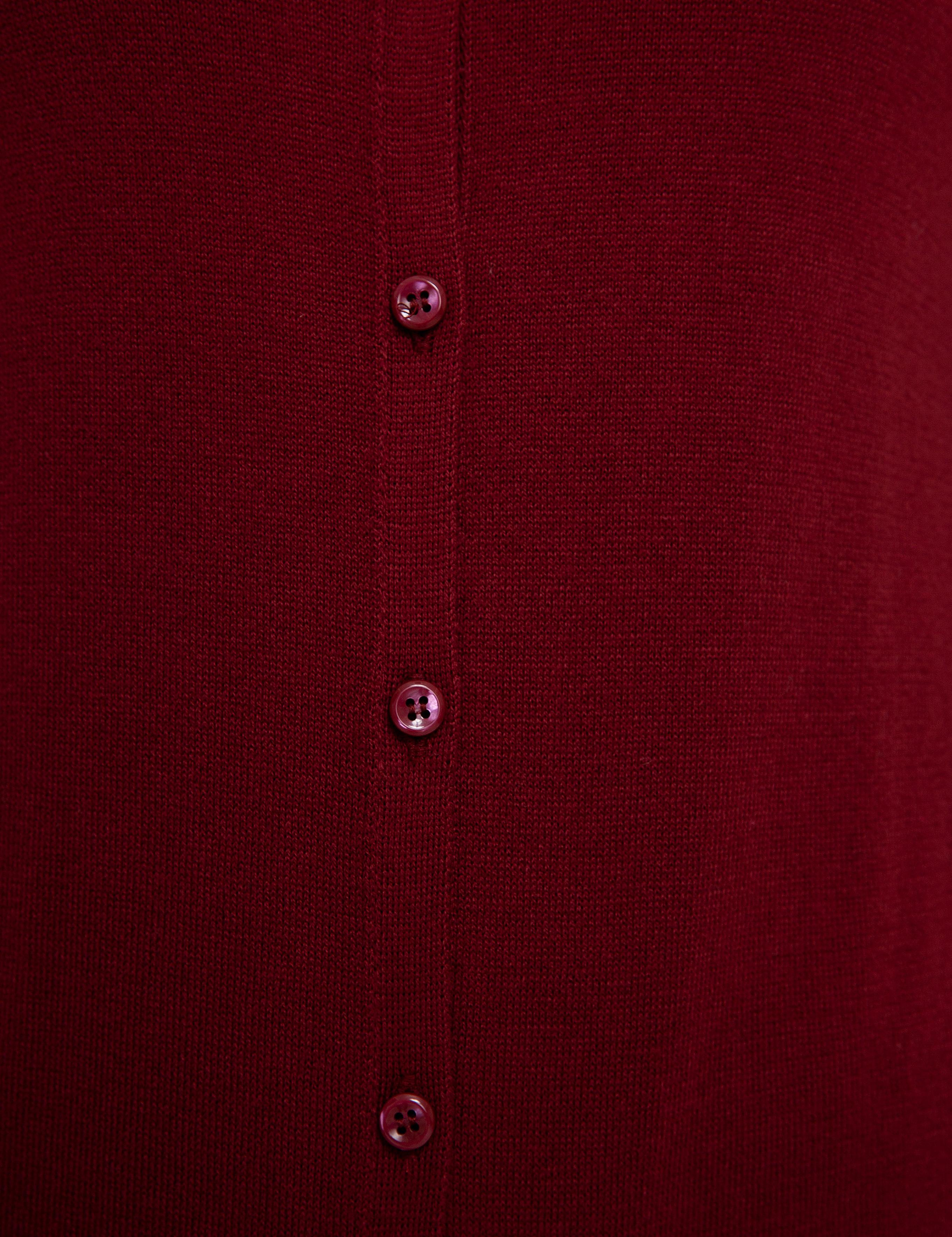 Bordo Slim Fit Triko Hırka