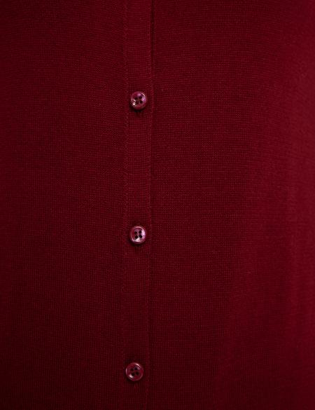 Bordo Slim Fit Triko Hırka - 50210427006