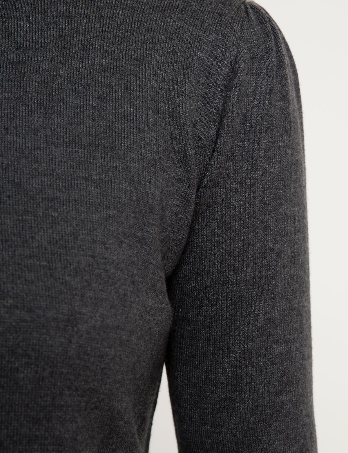 Gri Slim Fit Triko Hırka - 50210427012