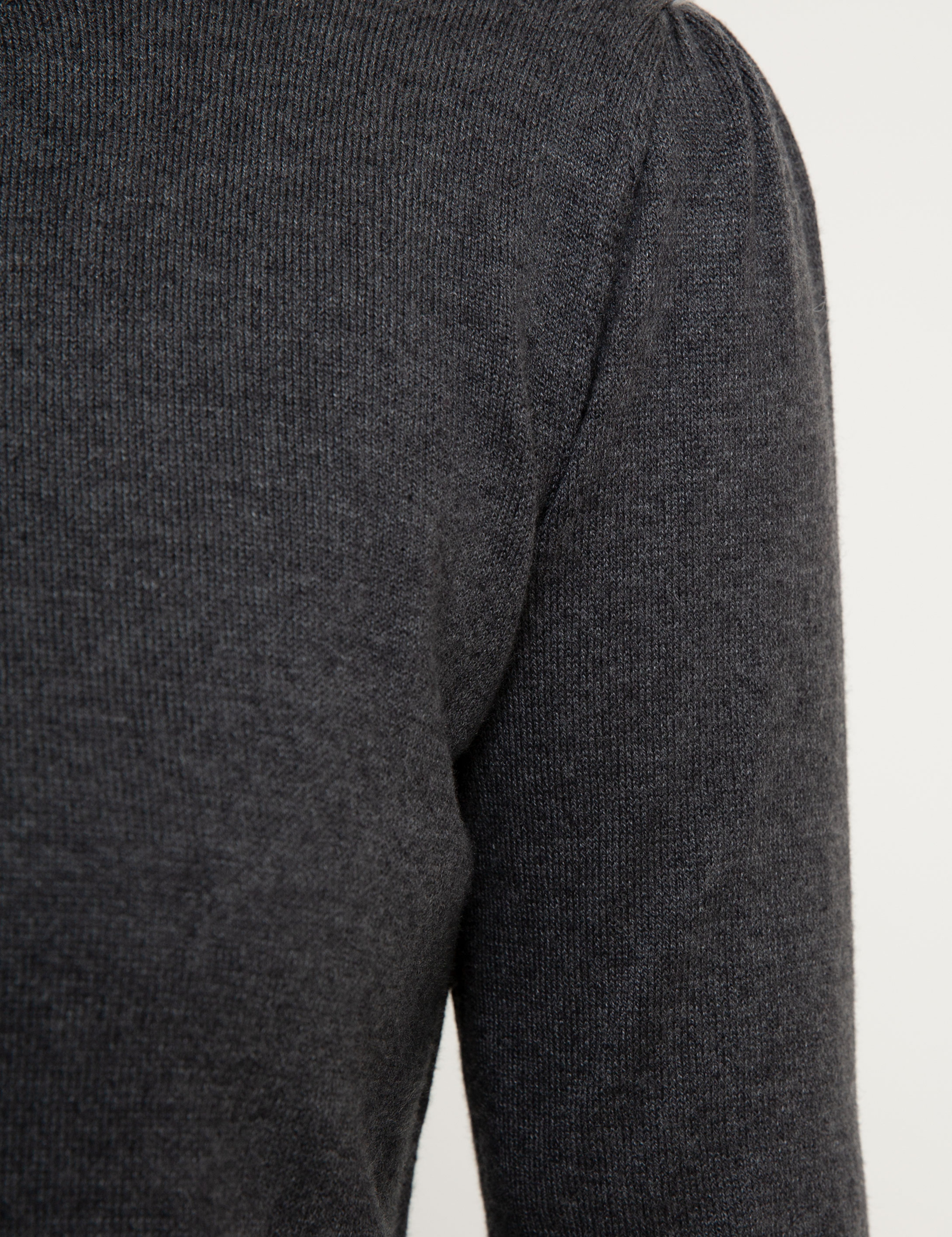 Gri Slim Fit Triko Hırka - Image 6