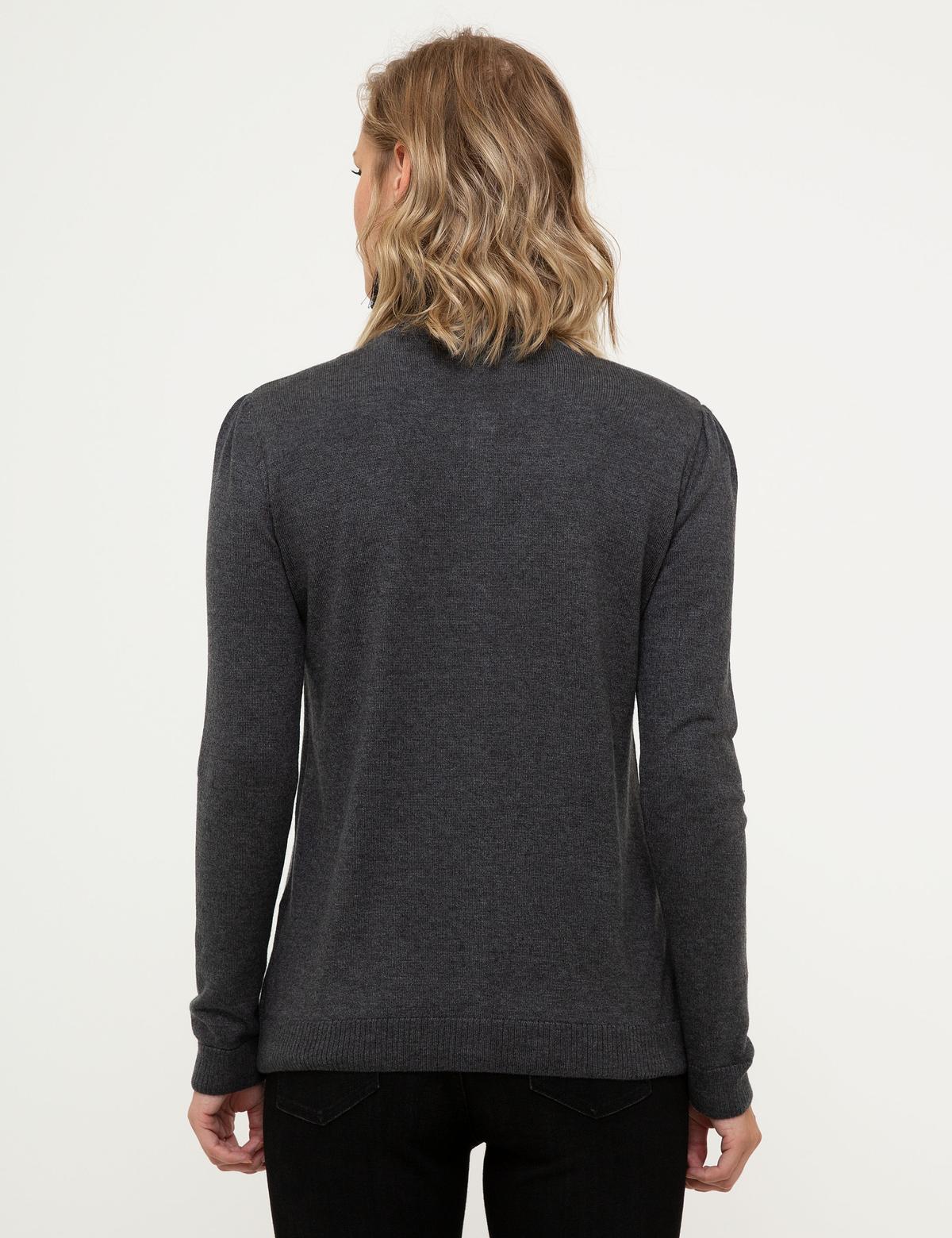 Gri Slim Fit Triko Hırka - 50210427012