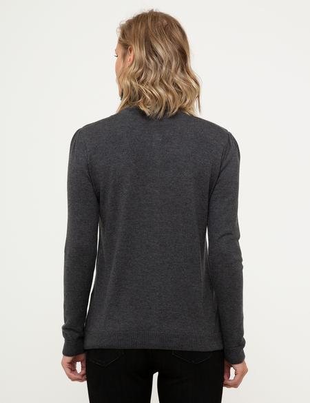 Gri Slim Fit Triko Hırka - 50210427012