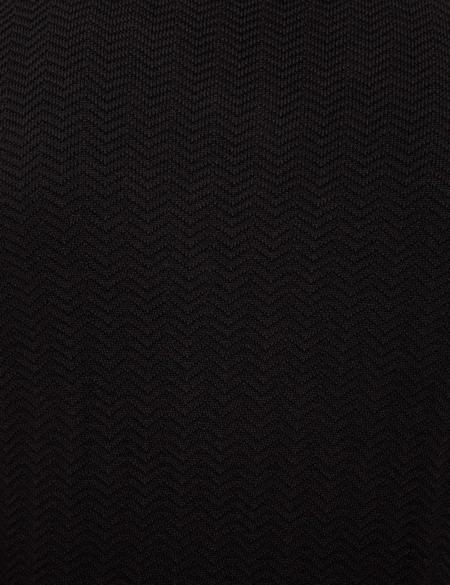 Siyah Slim Fit V Yaka Triko Kazak - 50210687014