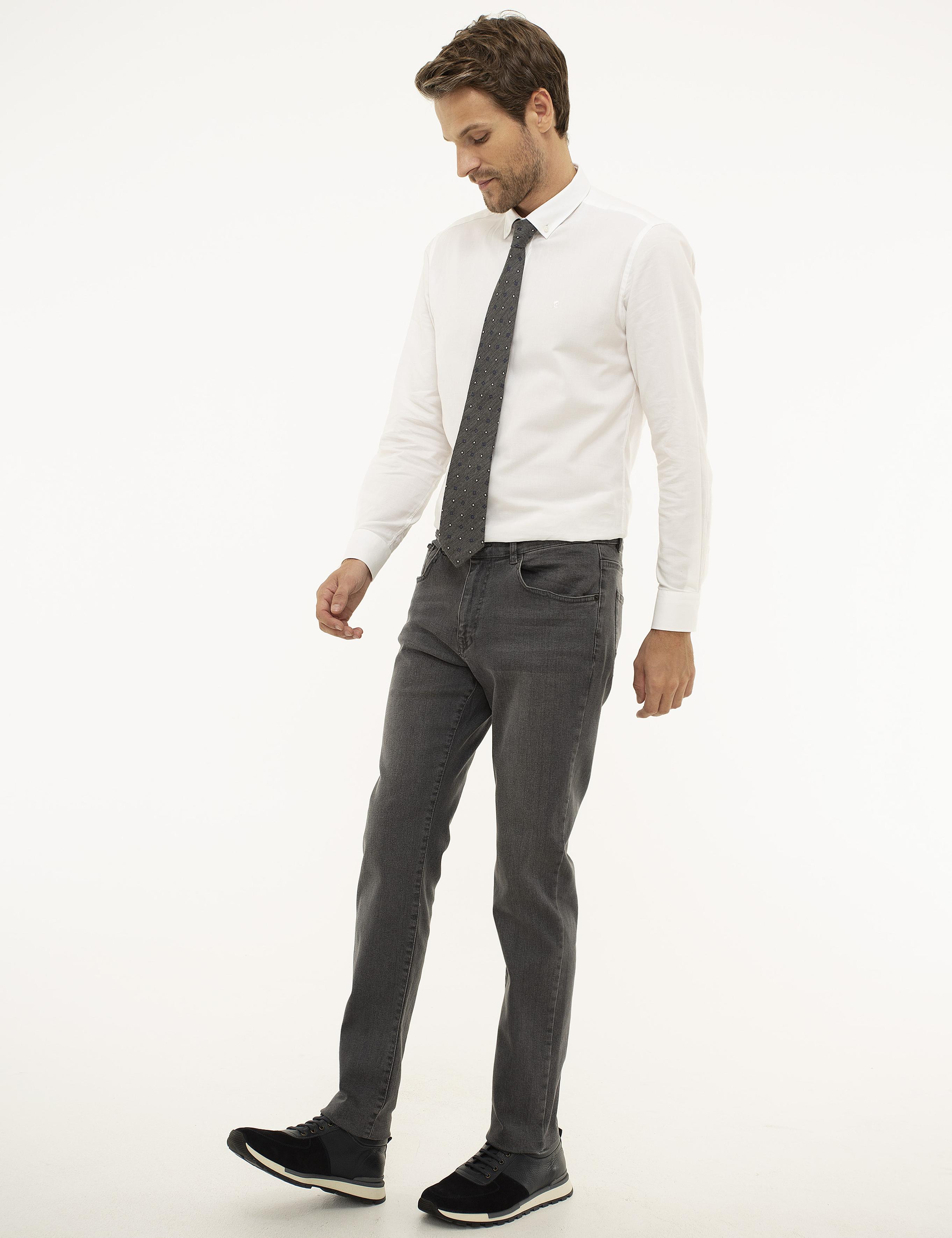 Gri Slim Fit Jean Pantolon