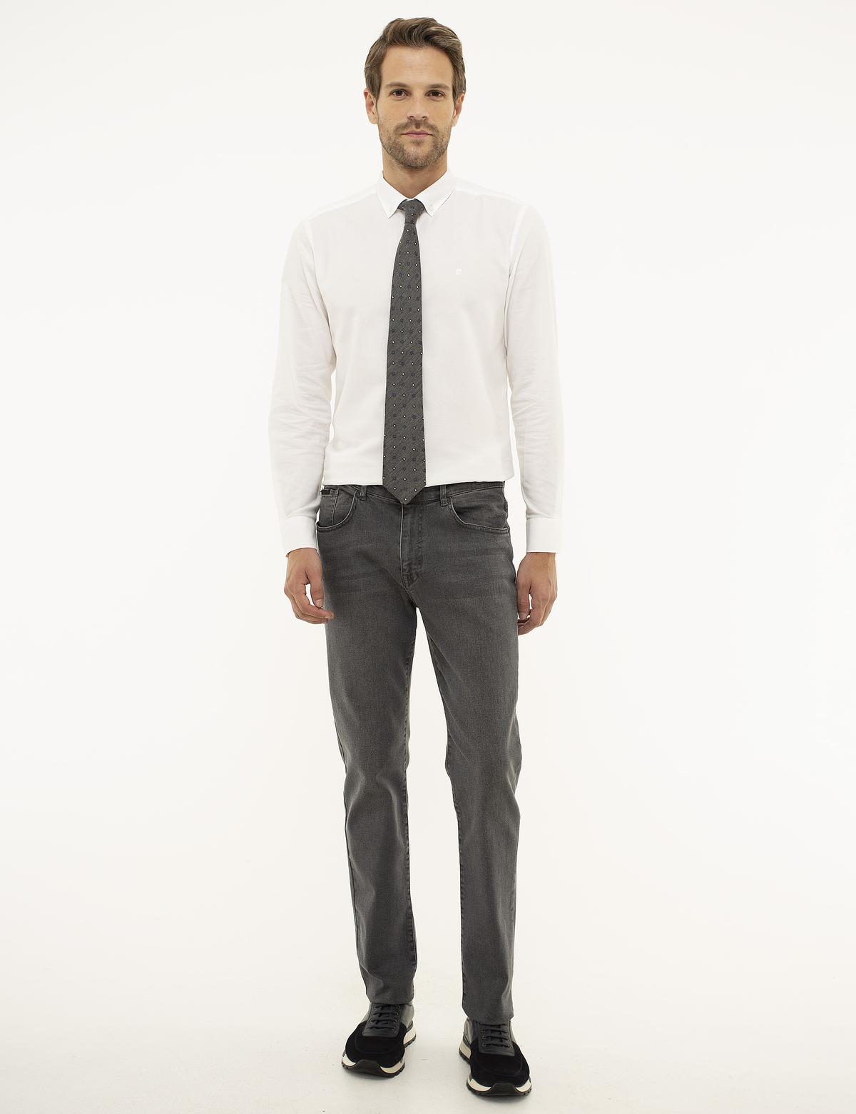 Gri Slim Fit Jean Pantolon