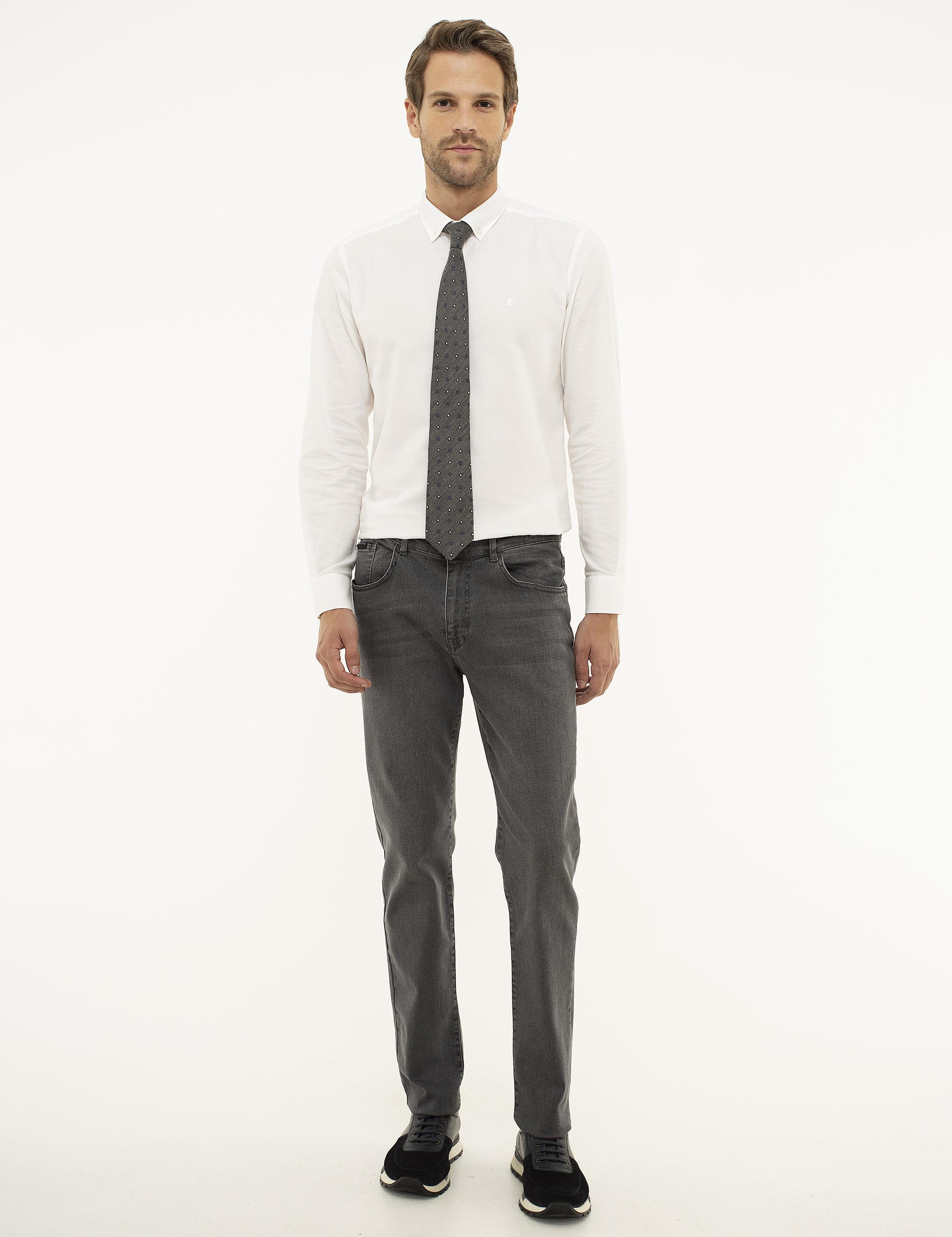 Gri Slim Fit Jean Pantolon