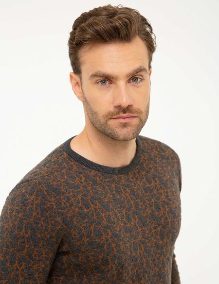 Gri Melanj Slim Fit Triko Kazak - 50211357044