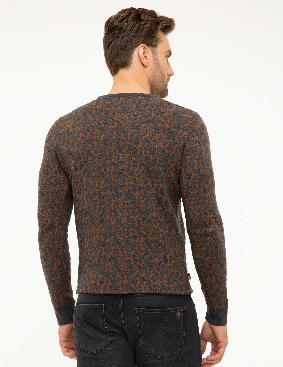 Gri Melanj Slim Fit Triko Kazak - 50211357044