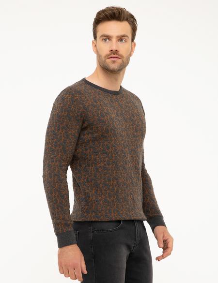 Gri Melanj Slim Fit Triko Kazak - 50211357044