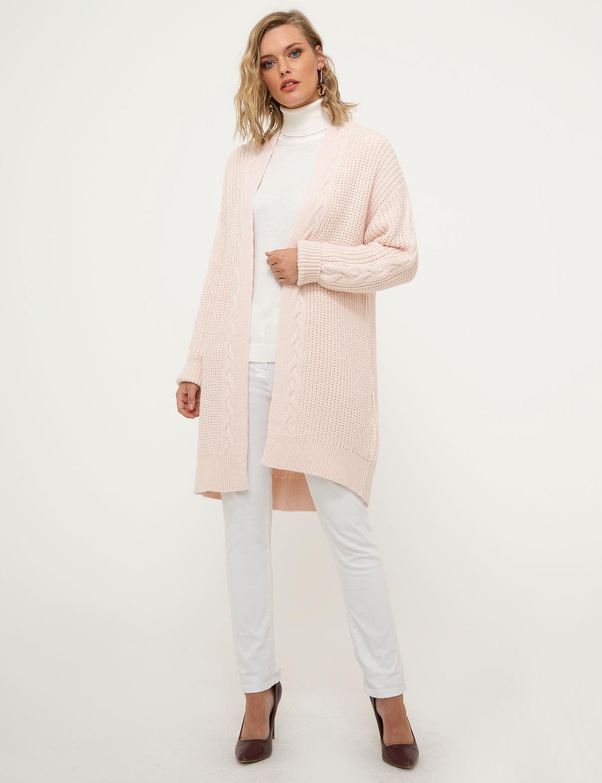 Pembe Triko Hırka - 50213524058