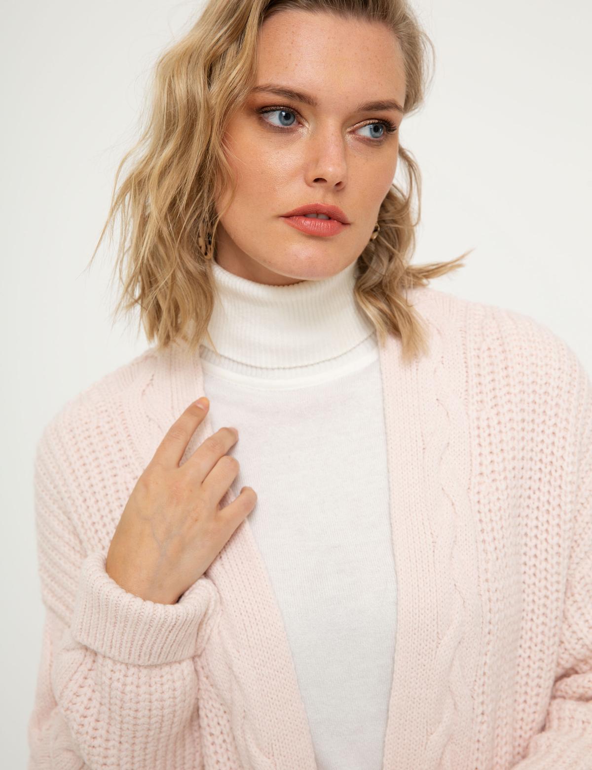 Pembe Triko Hırka - 50213524058