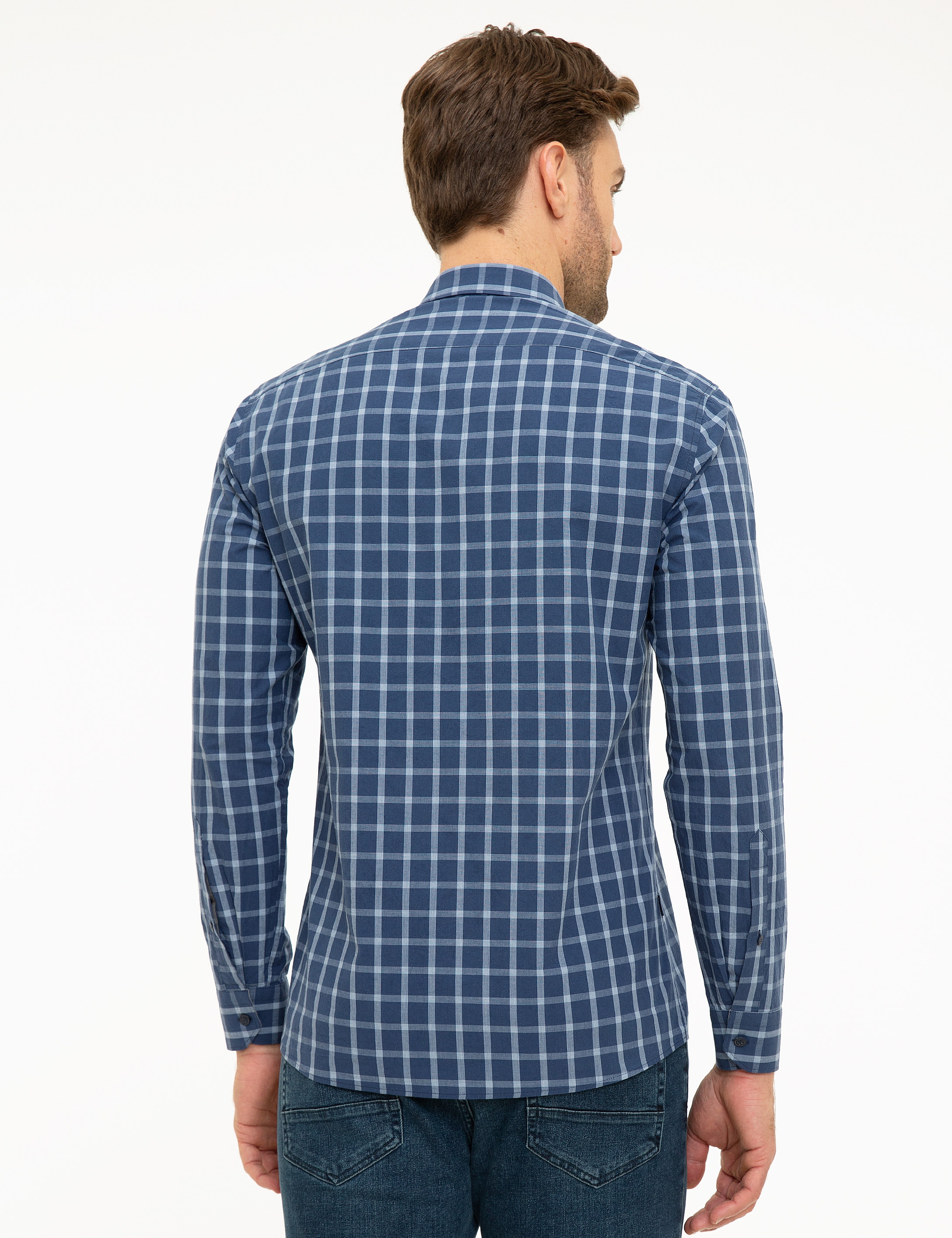 Lacivert Slim Fit Gömlek