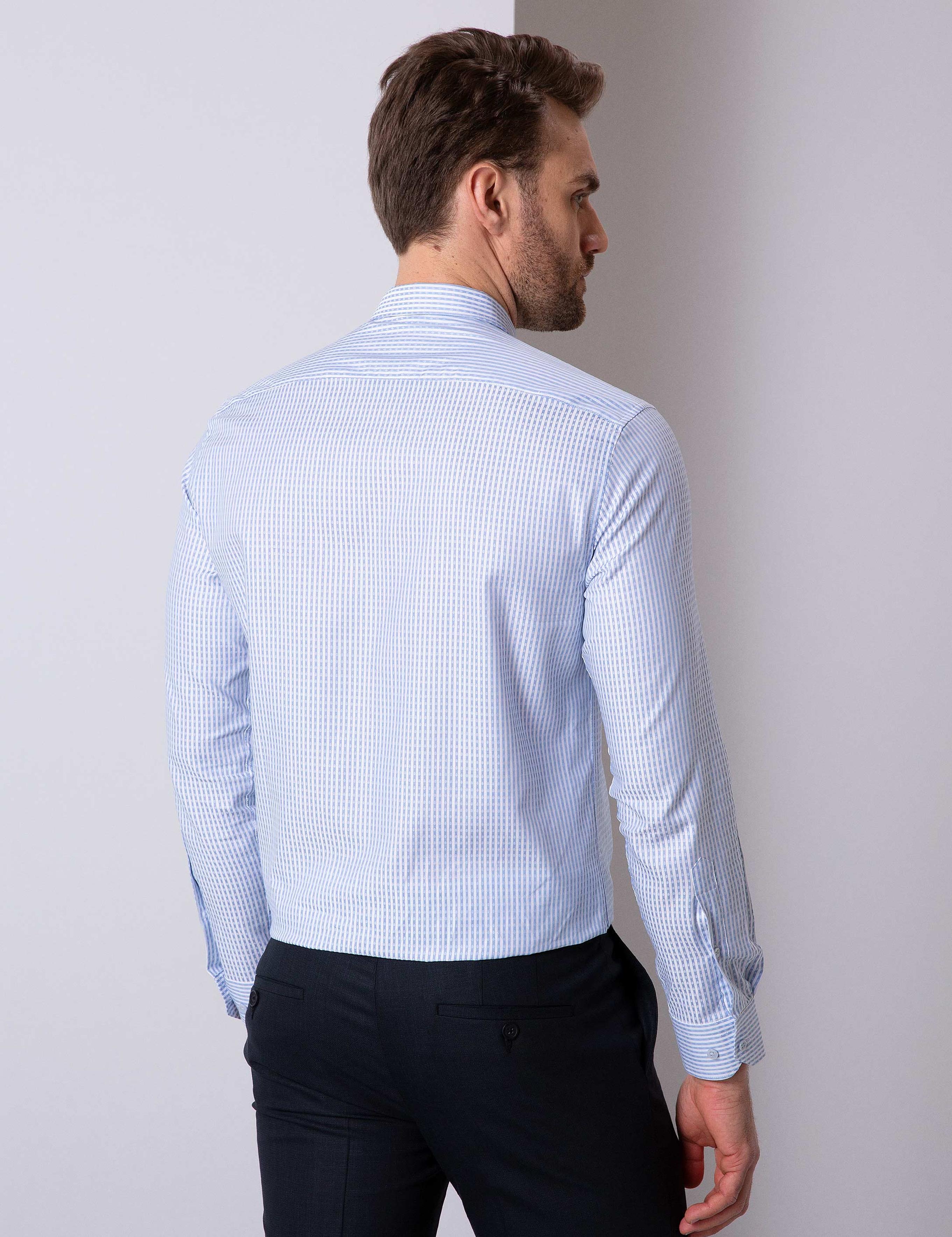 Mavi Slim Fit Gömlek