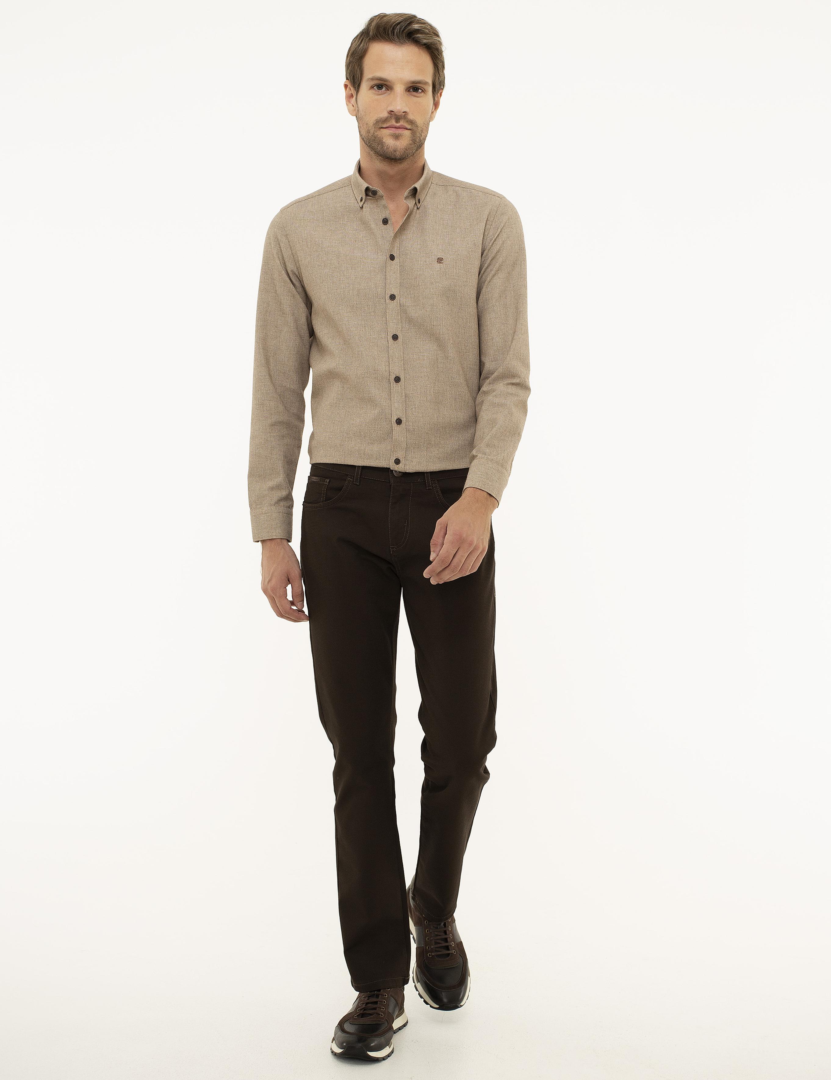 Kahverengi Slim Fit Chino Pantolon