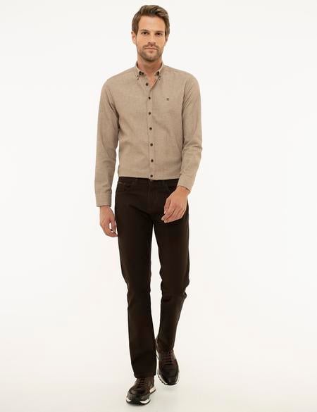 Kahverengi Slim Fit Chino Pantolon - 50209769059