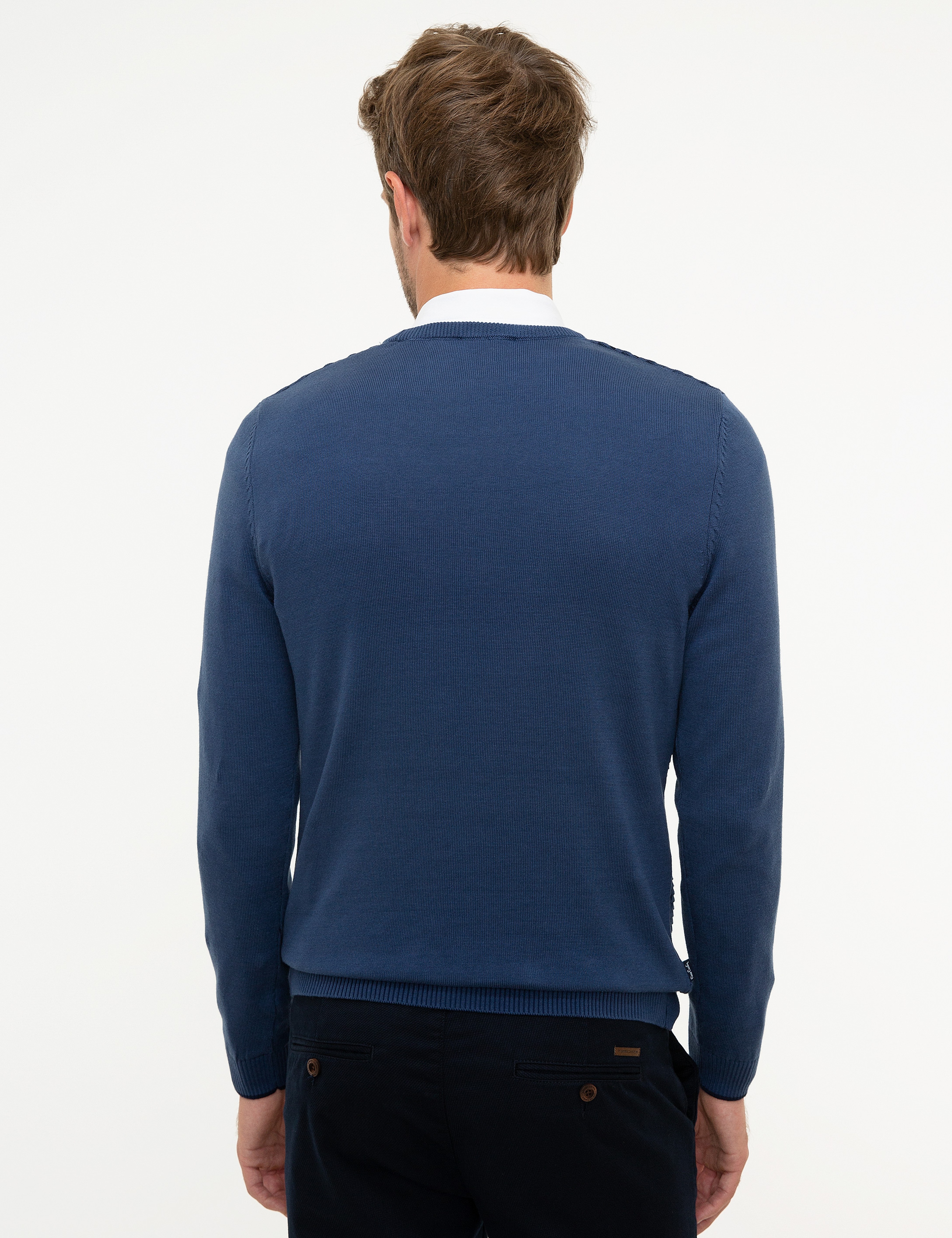 İndigo Slim Fit Kazak