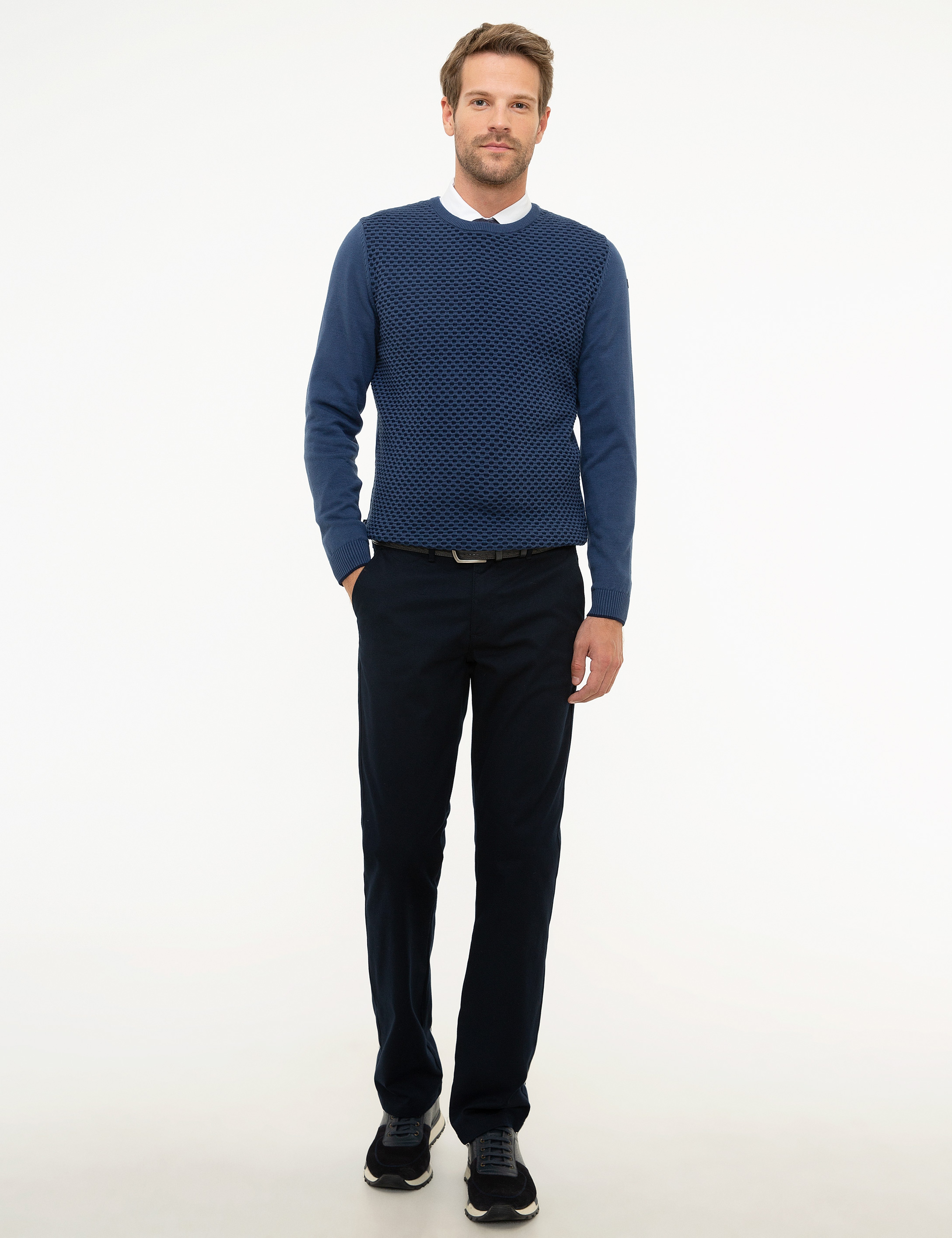 İndigo Slim Fit Kazak - Image 5