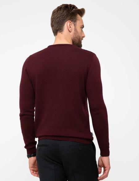 Bordo Slim Fit Kazak - 50209921056