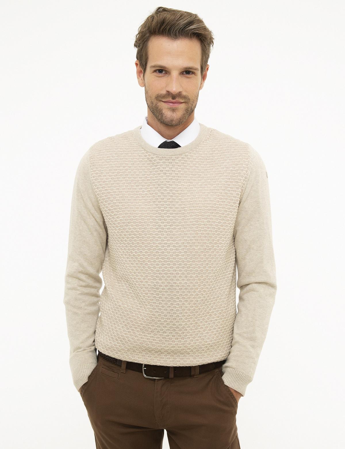 Kum Melanj Slim Fit Triko Kazak