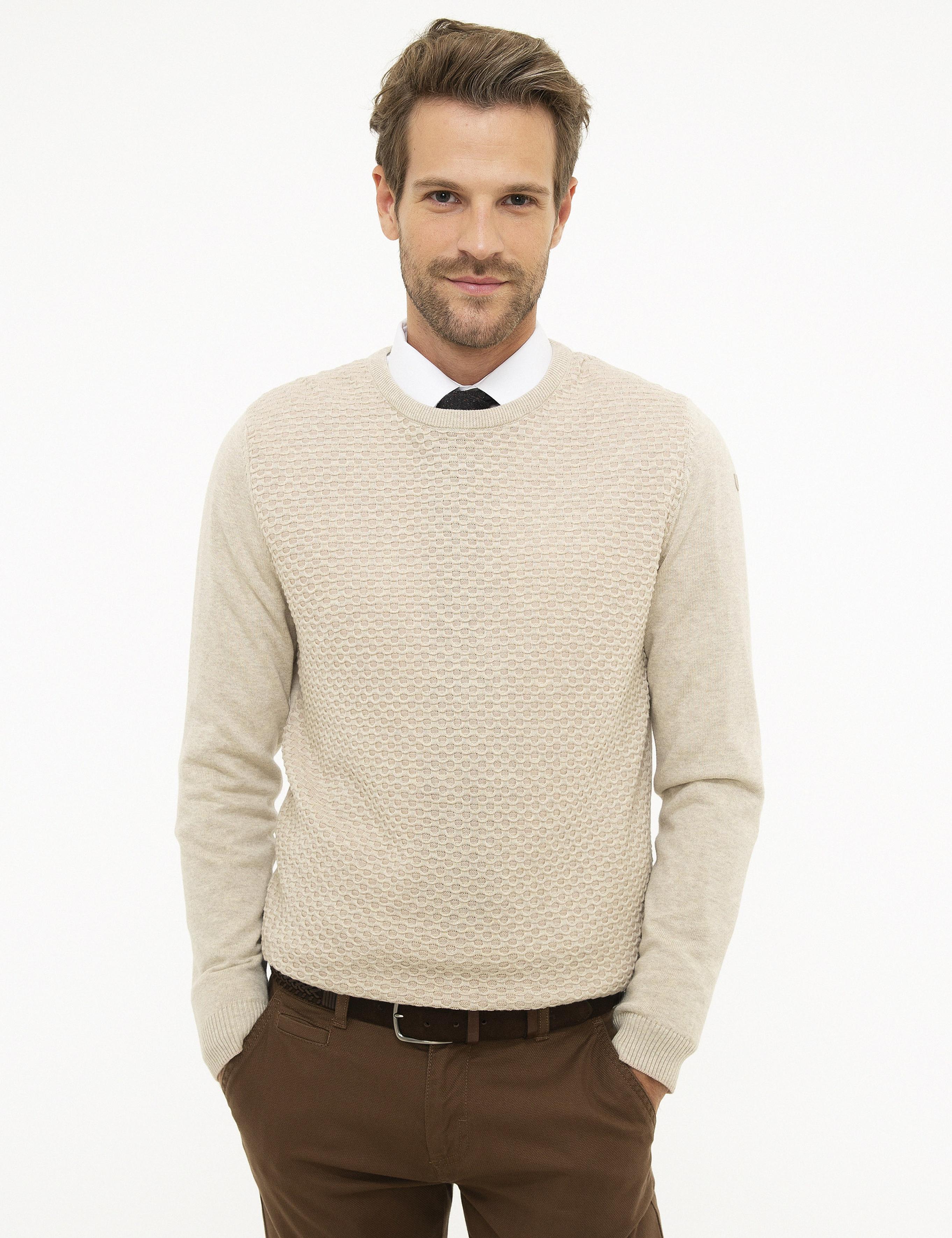 Kum Melanj Slim Fit Triko Kazak