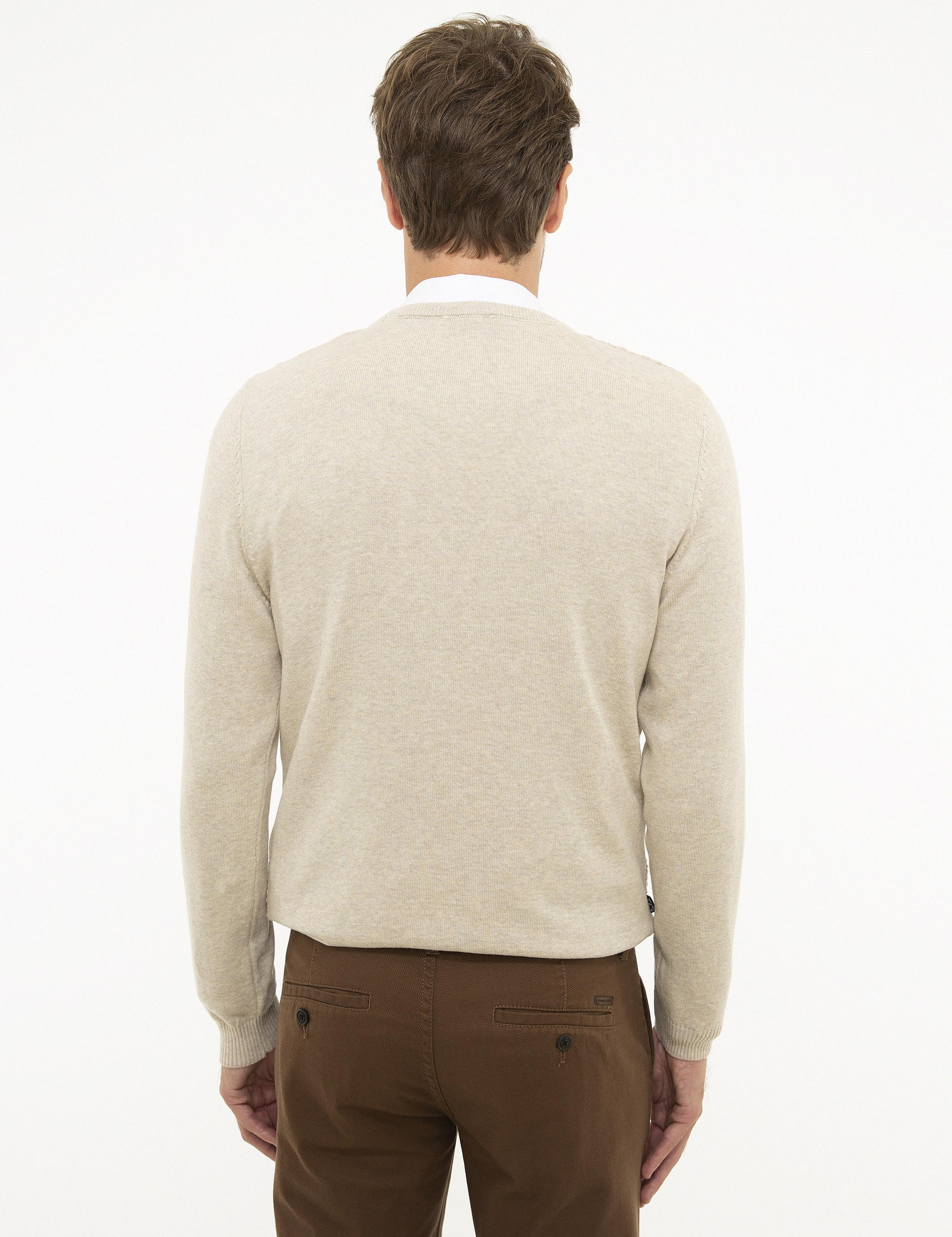 Kum Melanj Slim Fit Triko Kazak