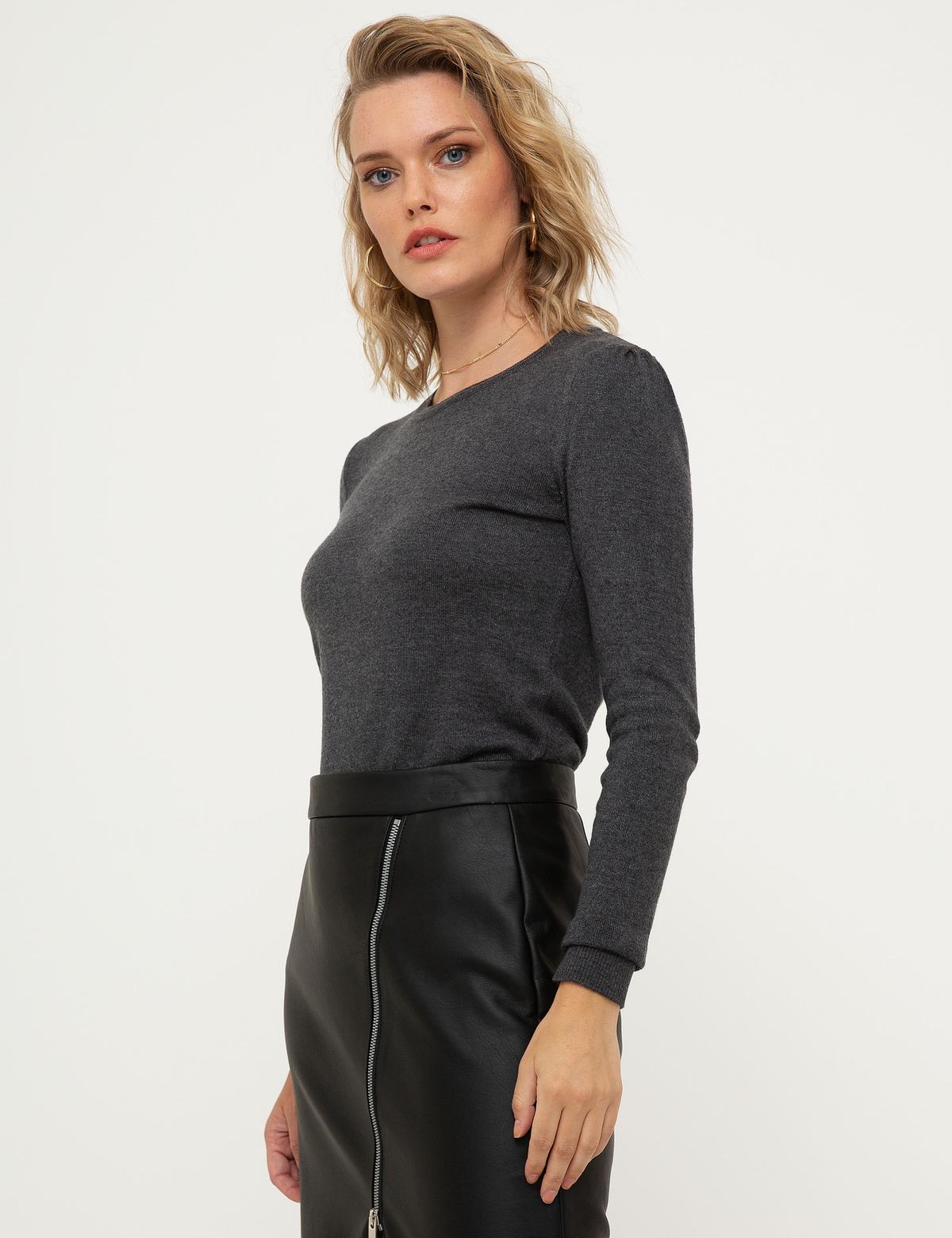 Gri Slim Fit Kazak - 50210411015