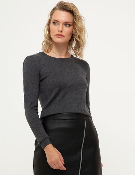 Gri Slim Fit Kazak - 50210411015