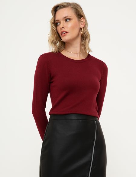 Bordo Slim Fit Kazak - 50210411010