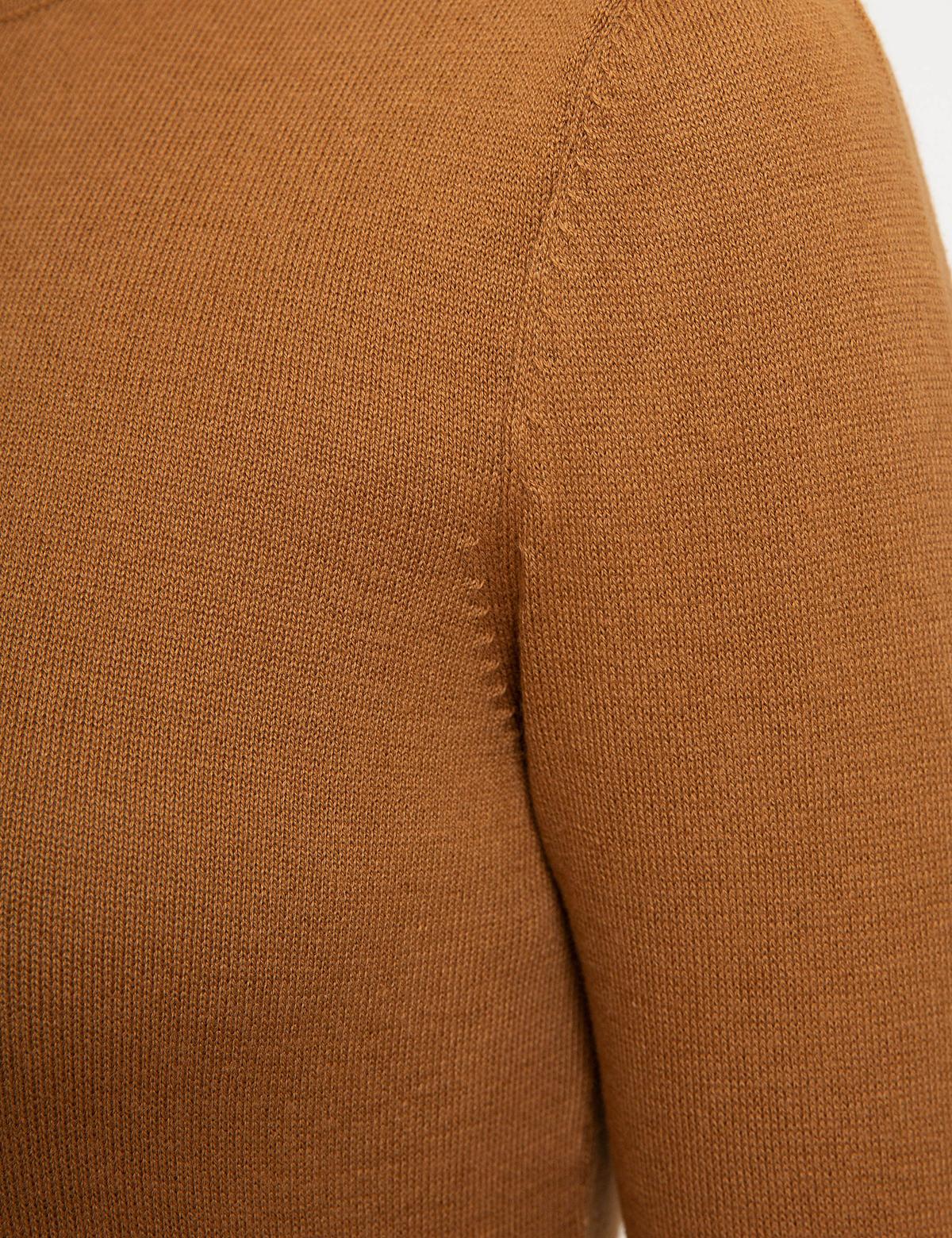 Kahverengi Triko Kazak - 50210416009