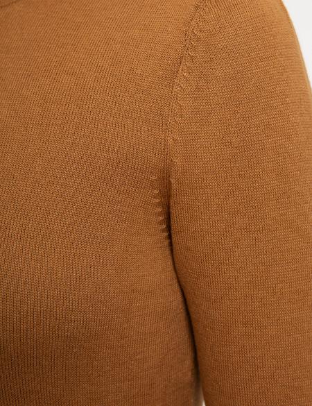 Kahverengi Triko Kazak - 50210416009