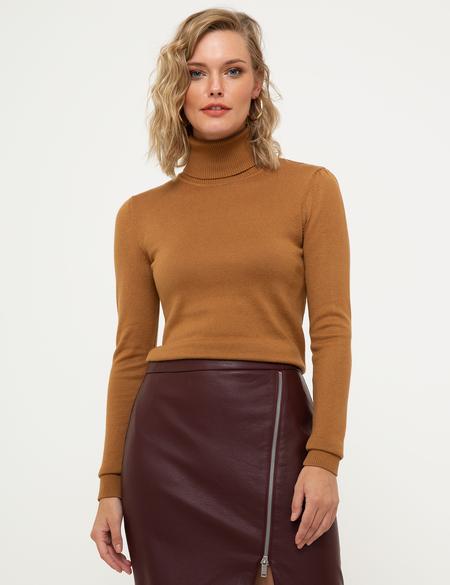 Kahverengi Triko Kazak - 50210416009