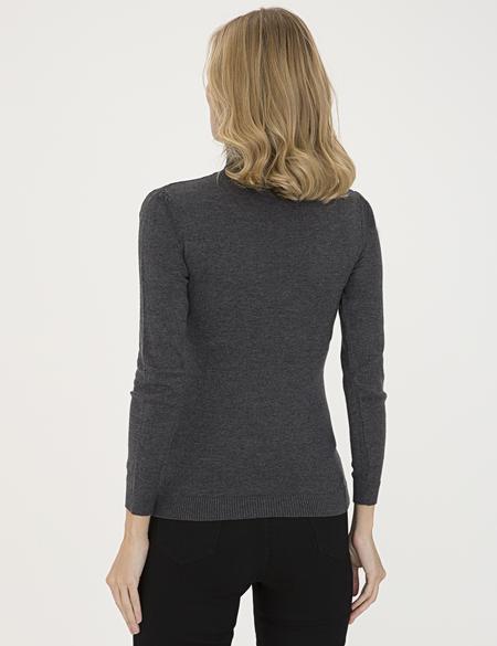 Gri Slim Fit Kazak - 50210416018