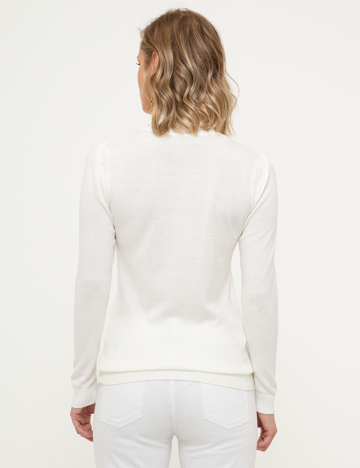 Ekru Slim Fit Kazak - 50210416029