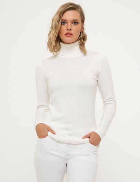 Ekru Slim Fit Kazak - 50210416029