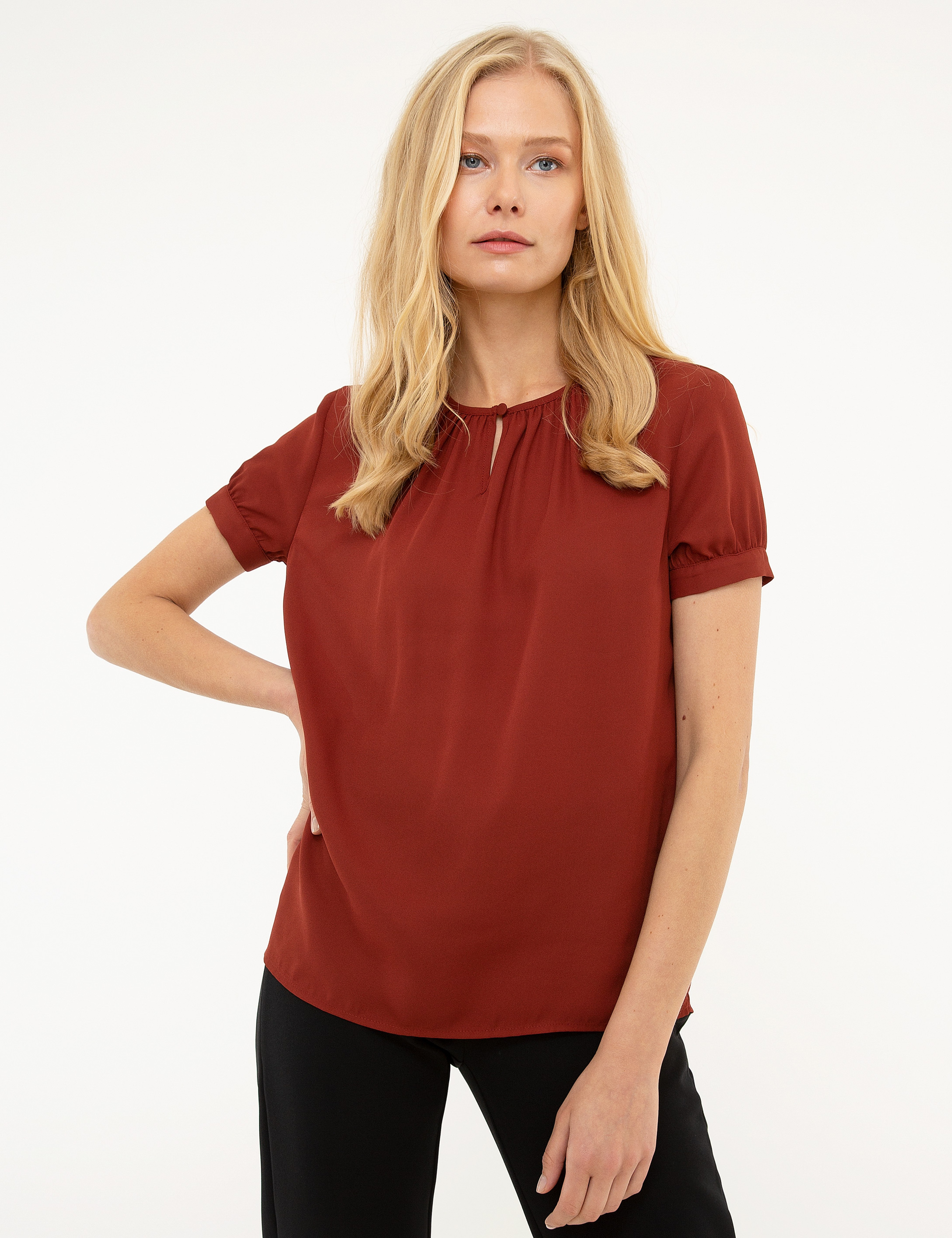 Bordo Regular Fit Bluz - Image 2