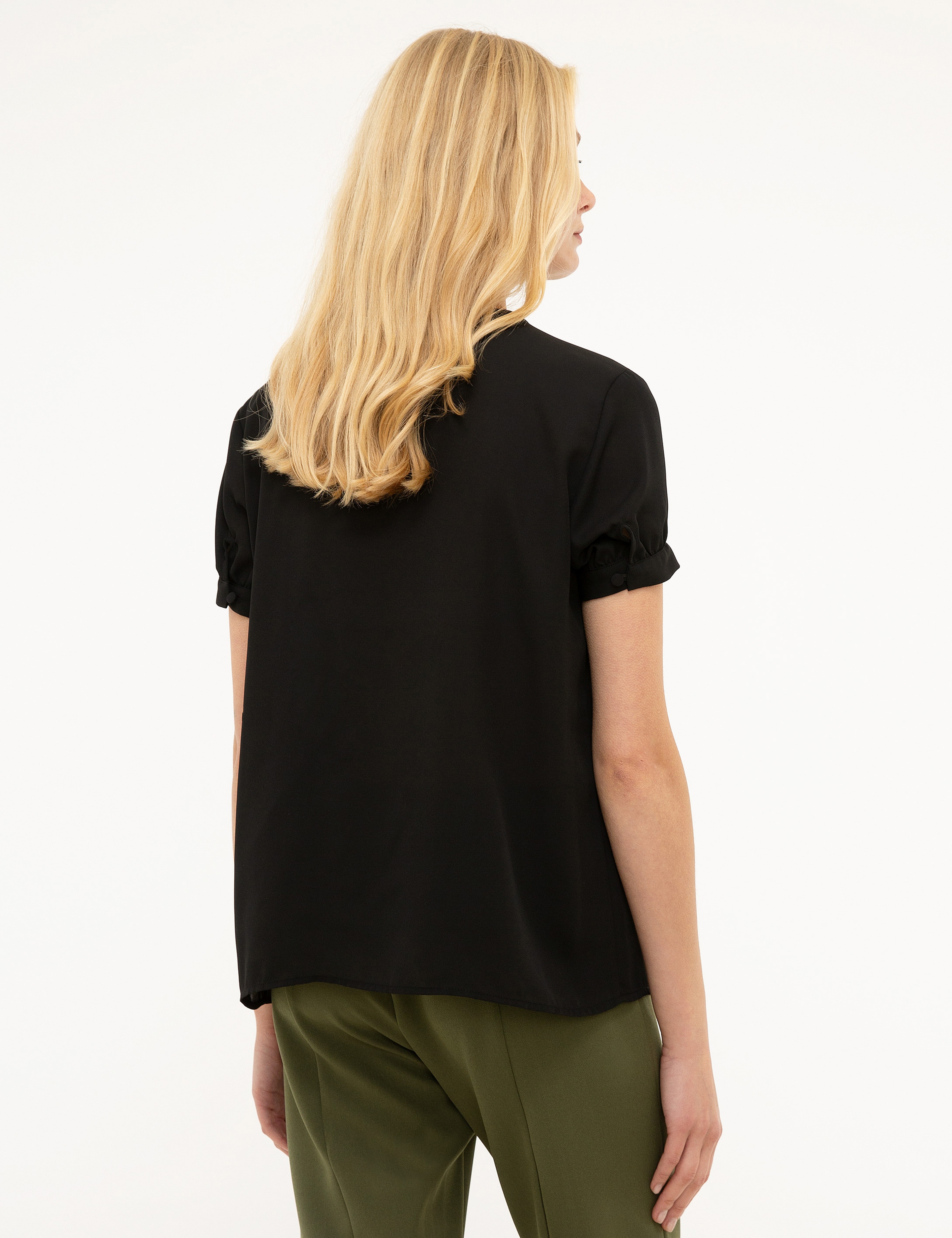 Siyah Regular Fit Bluz - Image 3