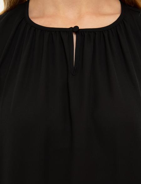 Siyah Regular Fit Bluz - 50209172044