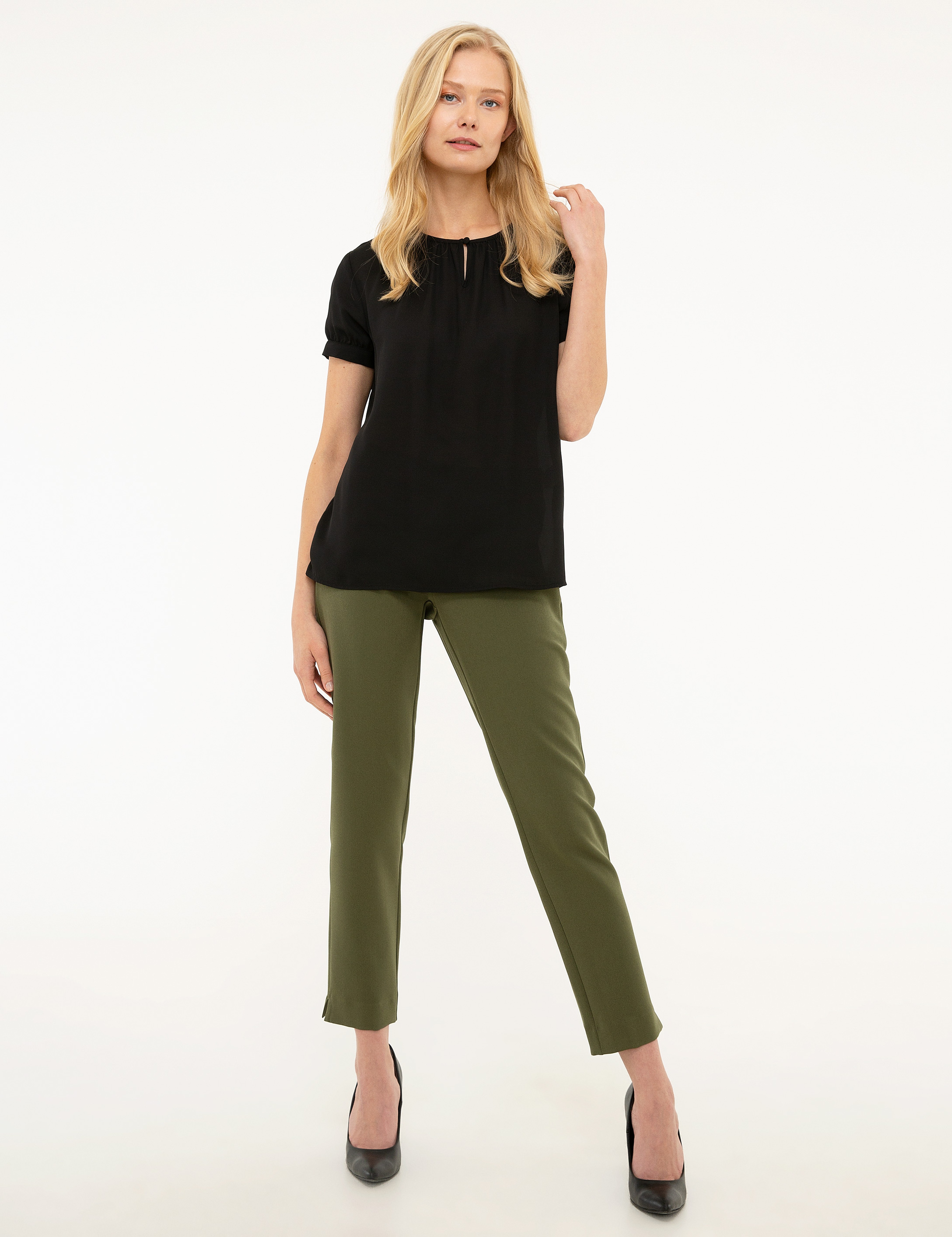 Siyah Regular Fit Bluz - Image 4