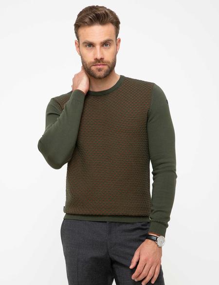 Haki Slim Fit Triko Kazak - 50209921086