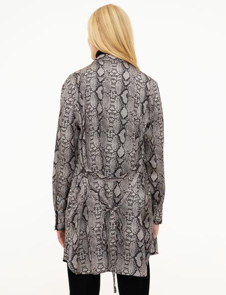 Siyah Desenli Uzun Kollu Gömlek - 50209157012