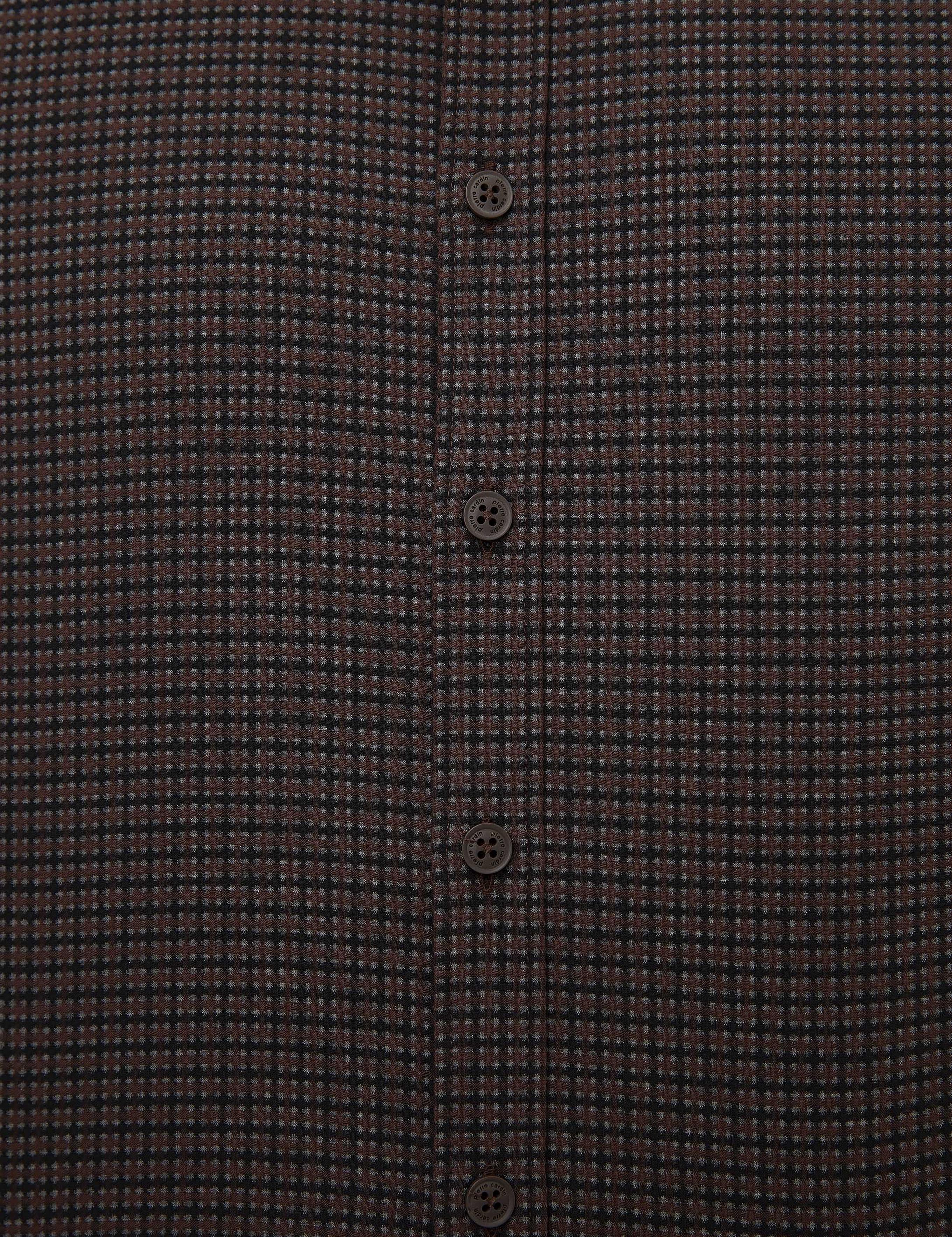 Kahverengi Slim Fit Gömlek