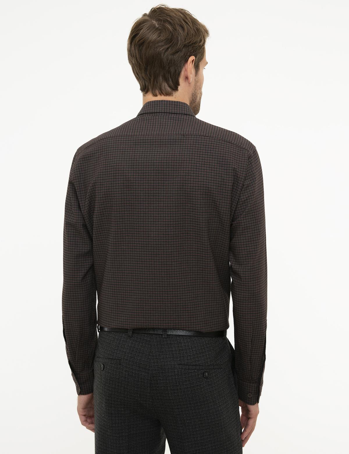 Kahverengi Slim Fit Gömlek - 50209269005