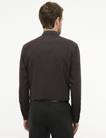 Kahverengi Slim Fit Gömlek - 50209269005