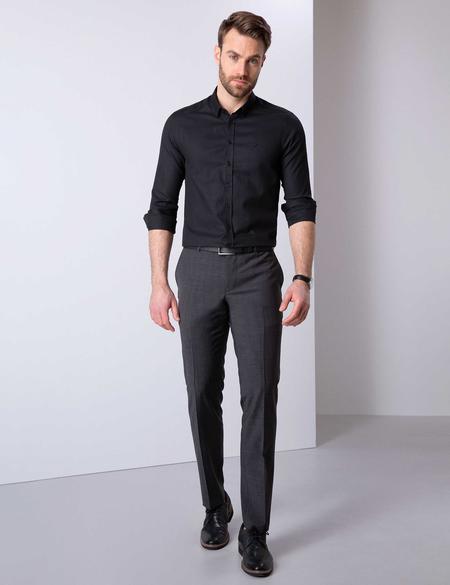 Siyah Slim Fit Oxford Gömlek - 50210019050