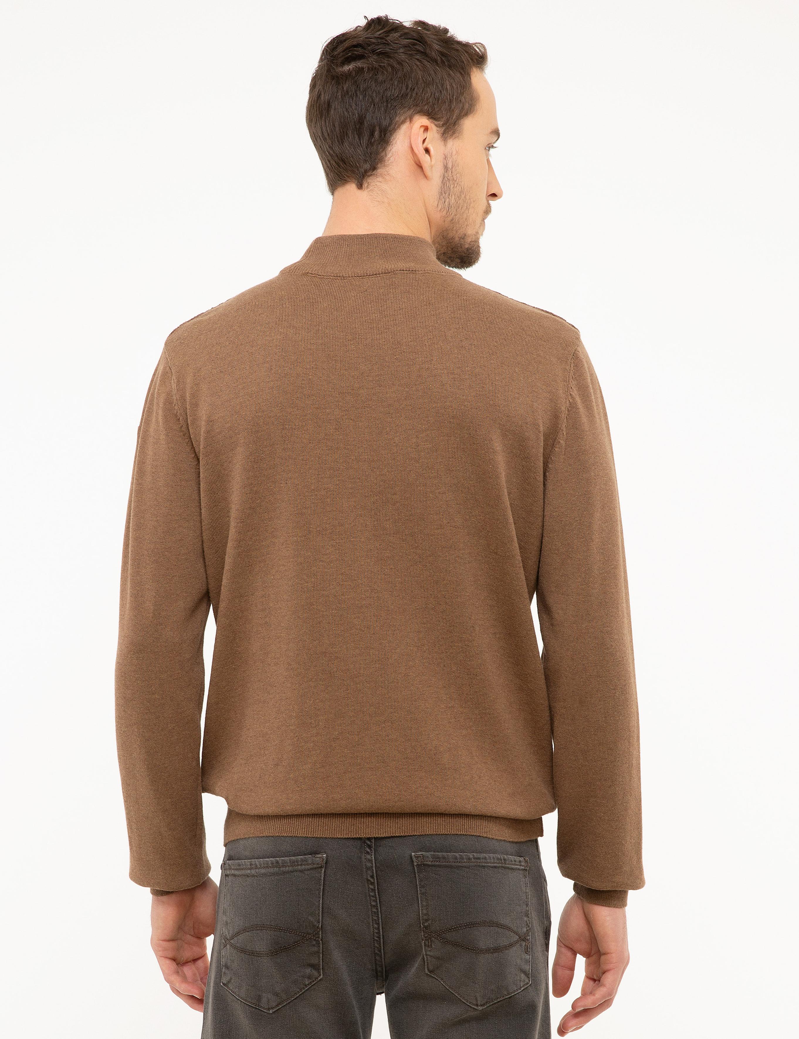 Açık Kahverengi Slim Fit Kazak